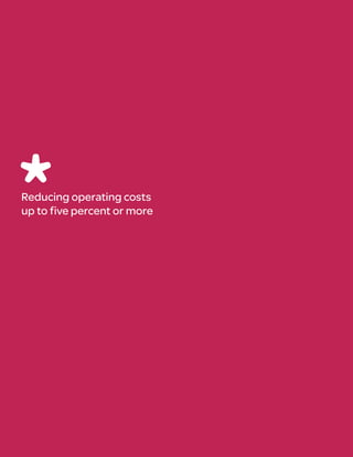 Reducing operating costs
up to five percent or more
 