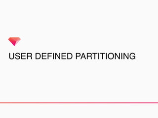 USER DEFINED PARTITIONING
 