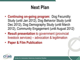 Optimizing rabies control in Bali: An EcoHealth approach