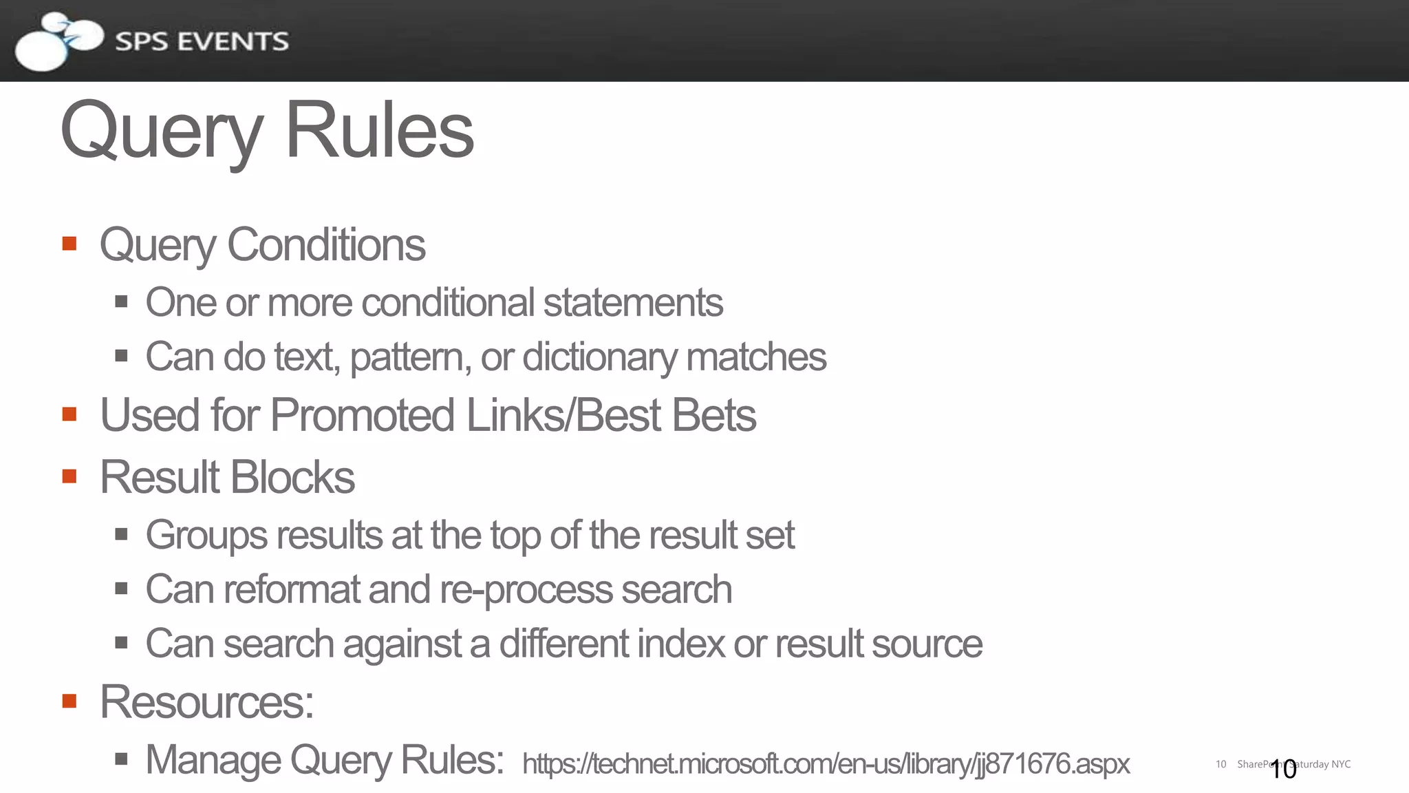 10 SharePoint Saturday NYC
10