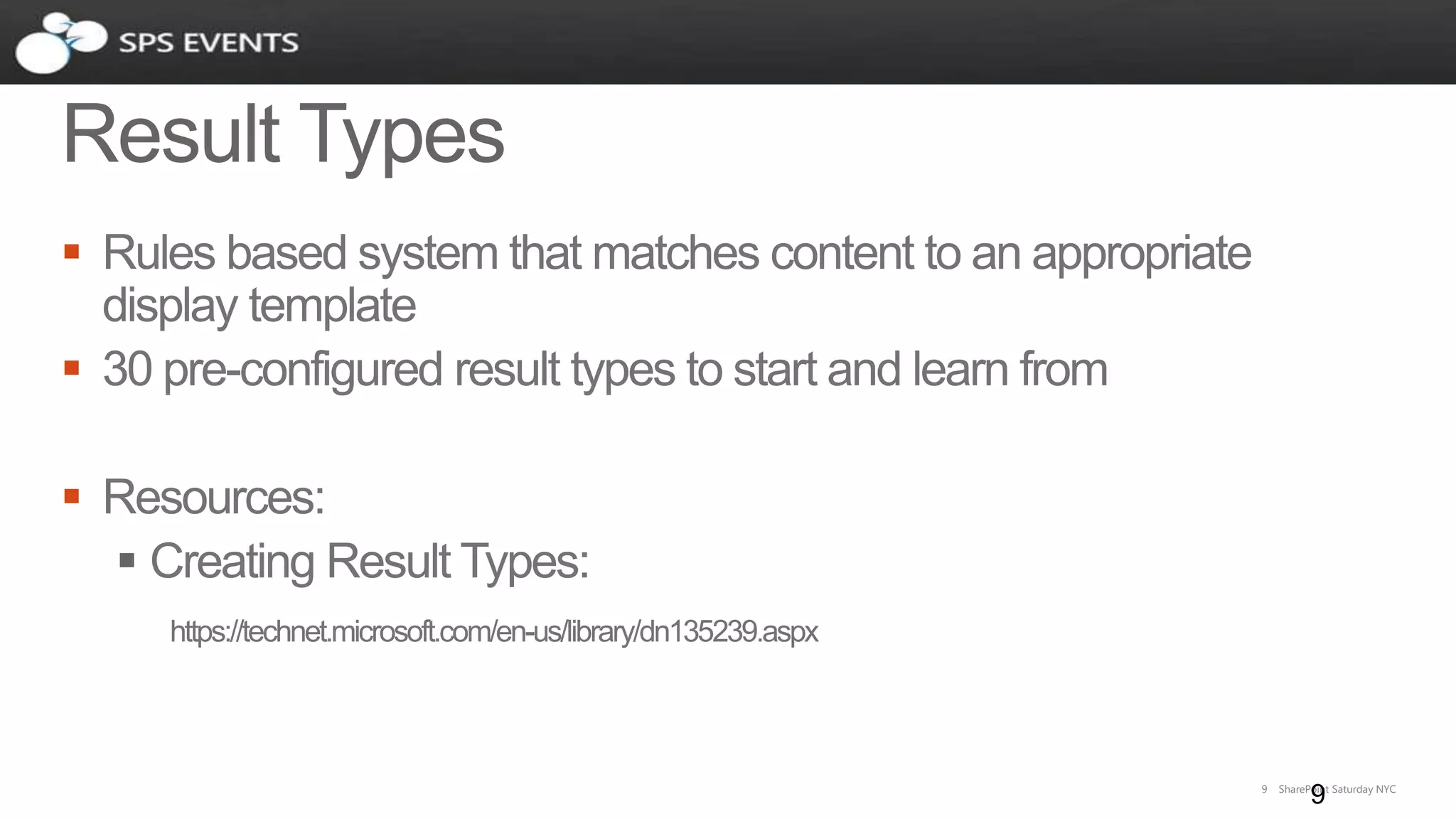 9 SharePoint Saturday NYC
9