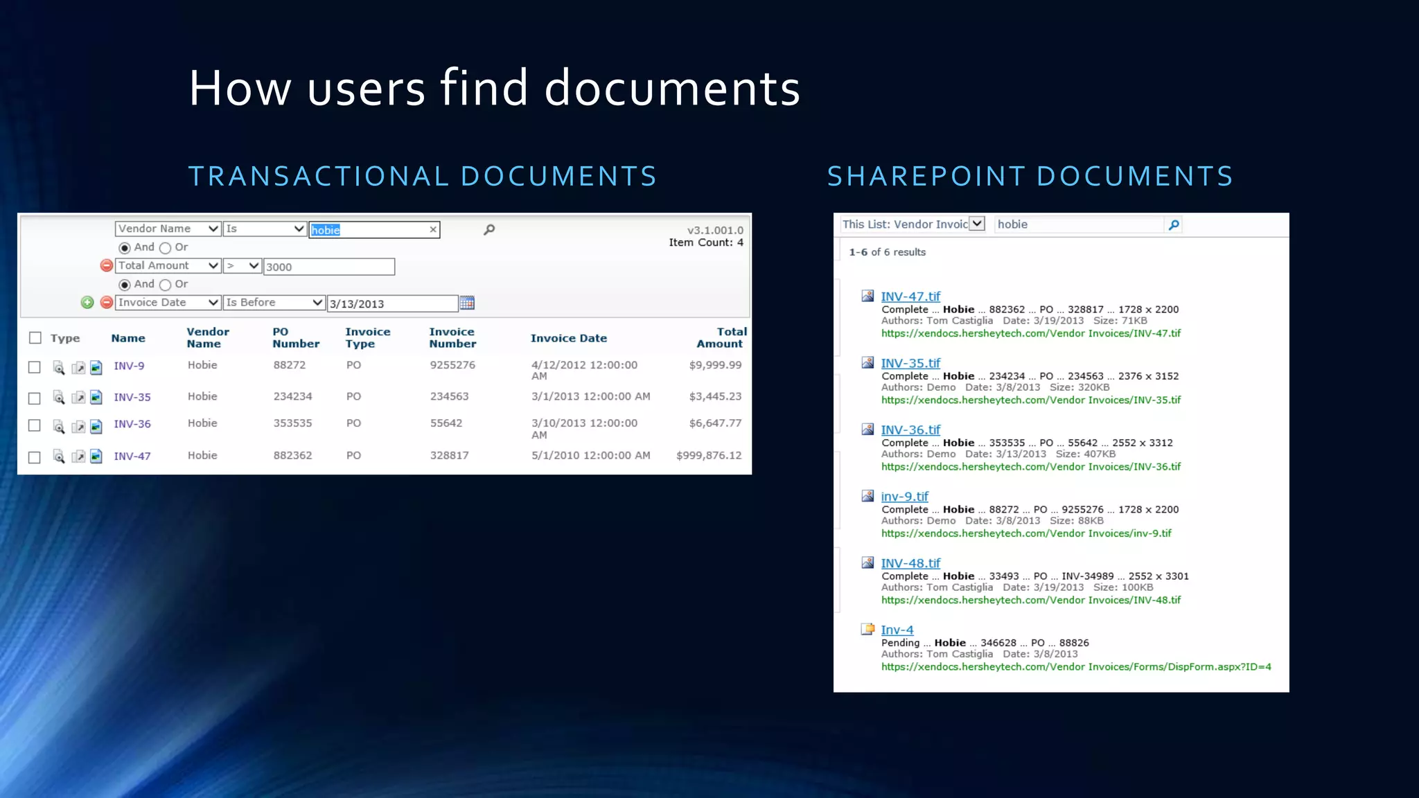 Integrating Metadata with Search
Metadata
Columns
Crawled
Properties
Managed
Properties
Search
Results
 