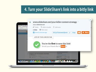 4.Turn your SlideShare’s link into a bitly link
 