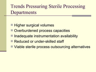 Optimizing Sterile Processing Workflow | PPT