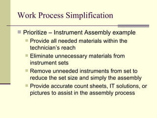 Optimizing Sterile Processing Workflow | PPT