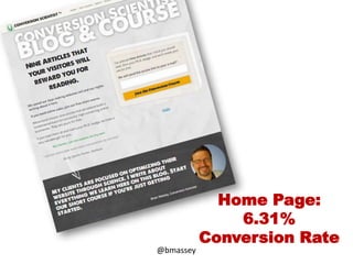 @bmassey
Home Page:
6.31%
Conversion Rate
 