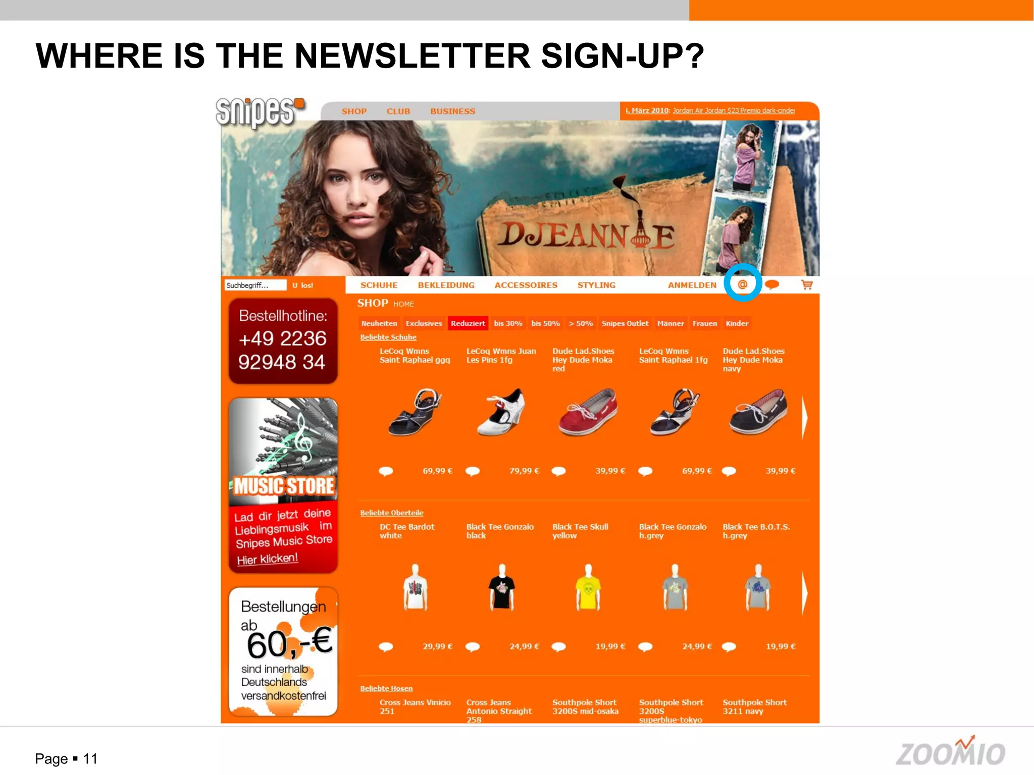 WHERE IS THE NEWSLETTER SIGN-UP? Page     