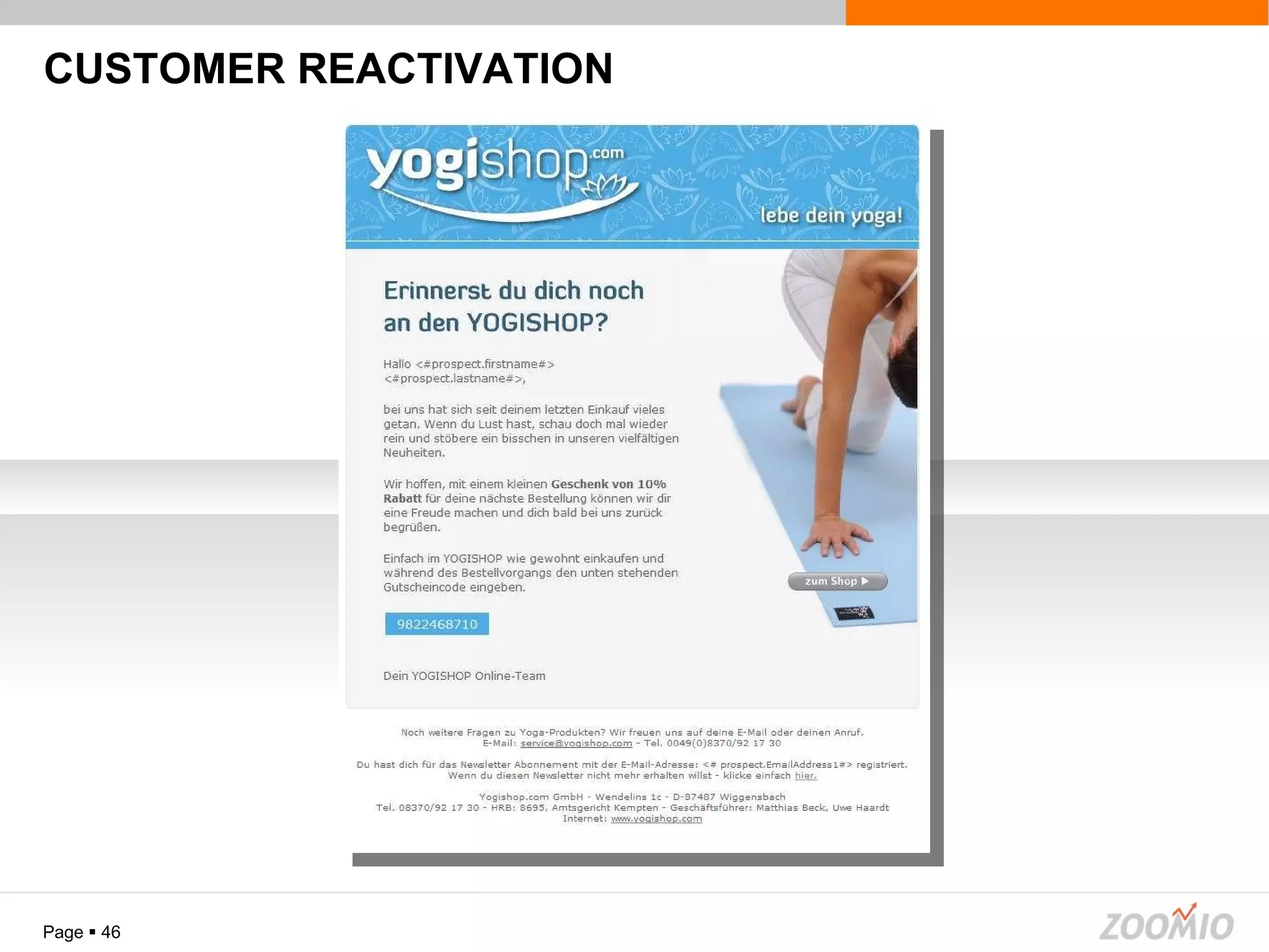 CUSTOMER REACTIVATION Page     