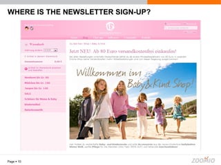 WHERE IS THE NEWSLETTER SIGN-UP? Page     
