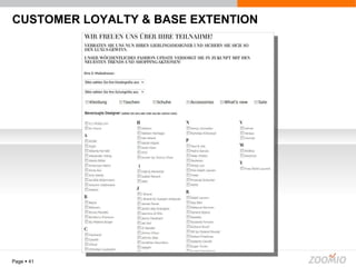 CUSTOMER LOYALTY & BASE EXTENTION Page     