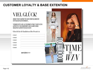 CUSTOMER LOYALTY & BASE EXTENTION Page     