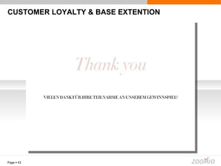 CUSTOMER LOYALTY & BASE EXTENTION Page     
