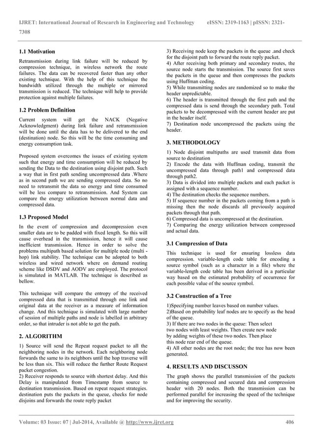 “Optimizing the data transmission between multiple nodes during link ...