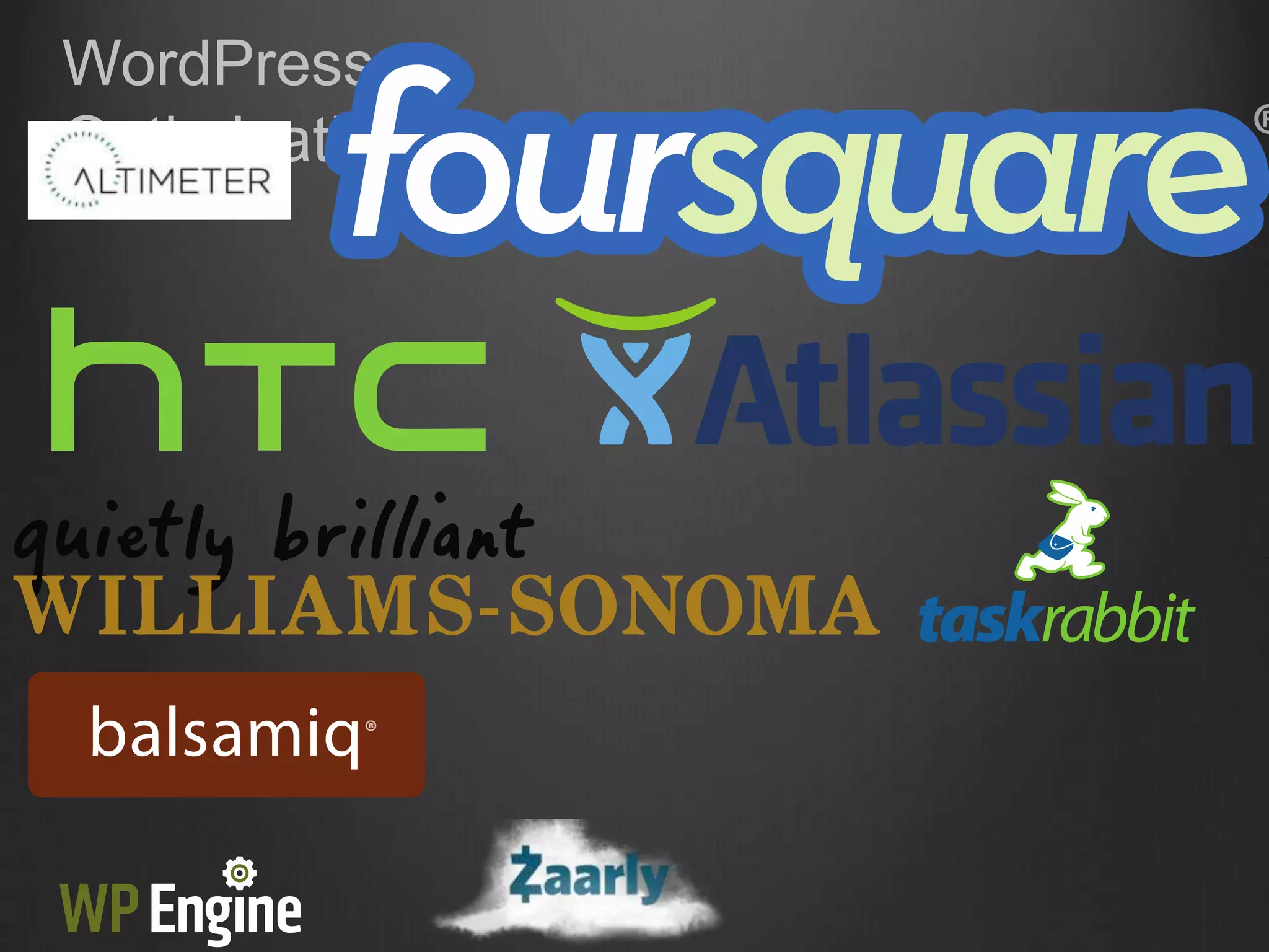 WordPress
Optimization
 