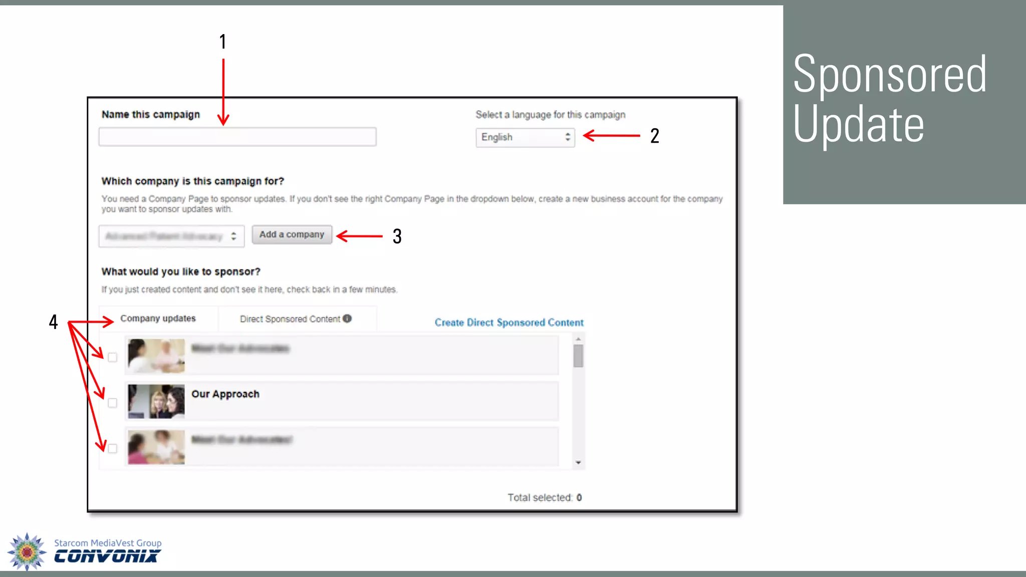 Sponsored Update 
3 
1 
4 
2  