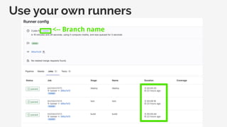 Use your own runners
 