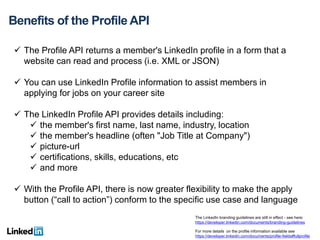 Optimizing your job apply pages with the LinkedIn profile API | PDF
