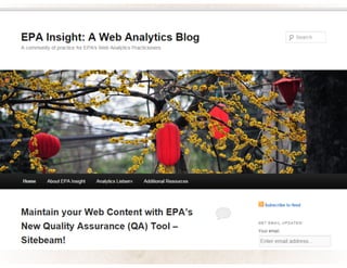 Optimizing your public sector web analytics program pt2