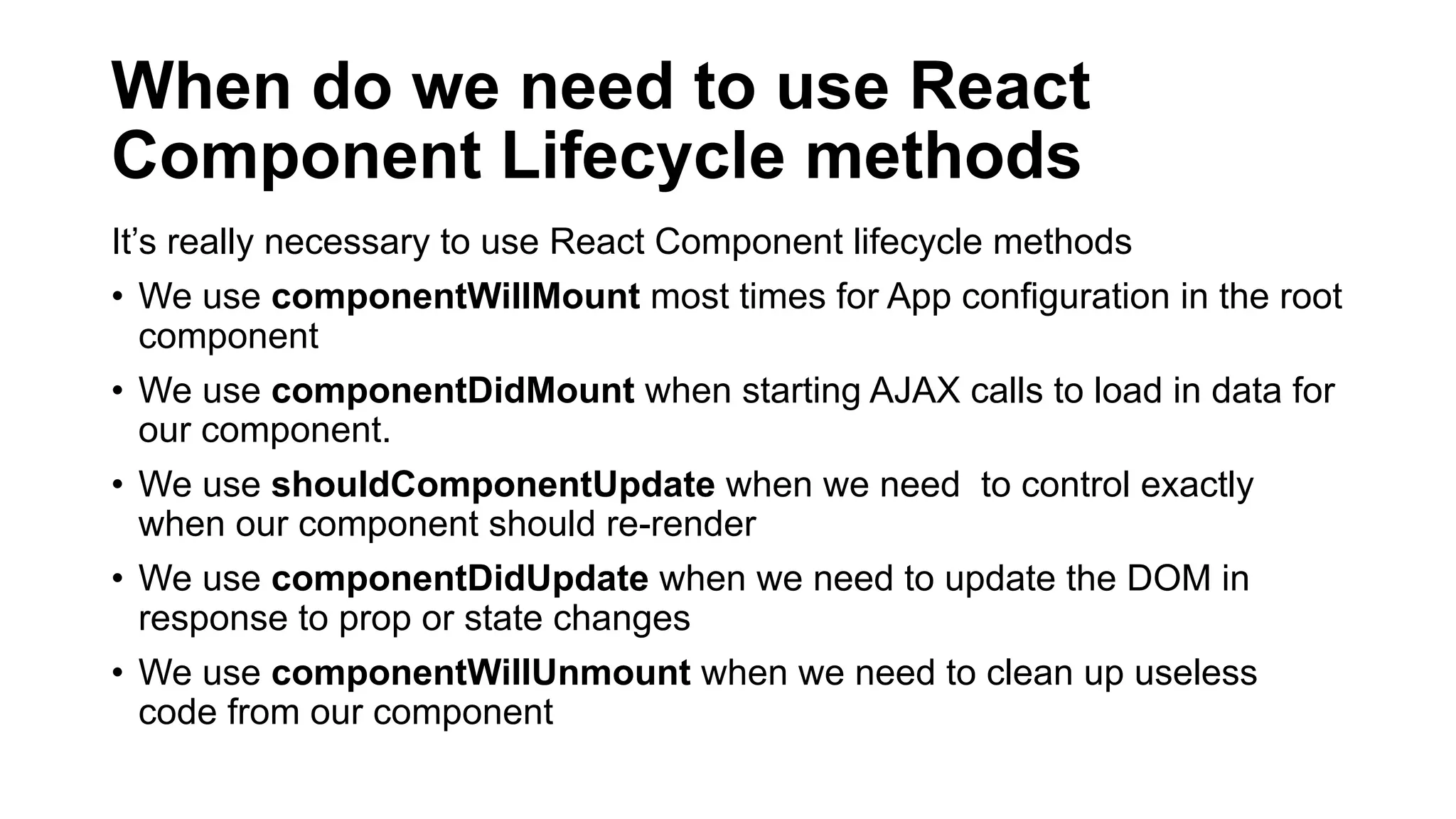 Optimizing your use of react life cycles by shedrack akintayo | PPT
