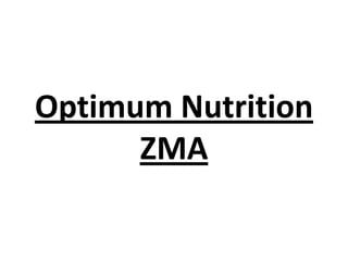 Optimum Nutrition
ZMA

 