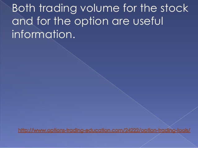 Stock options trading volume