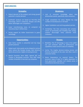 Swot Examples Manufacturing Pdf Proposal for a start-up company | PDF