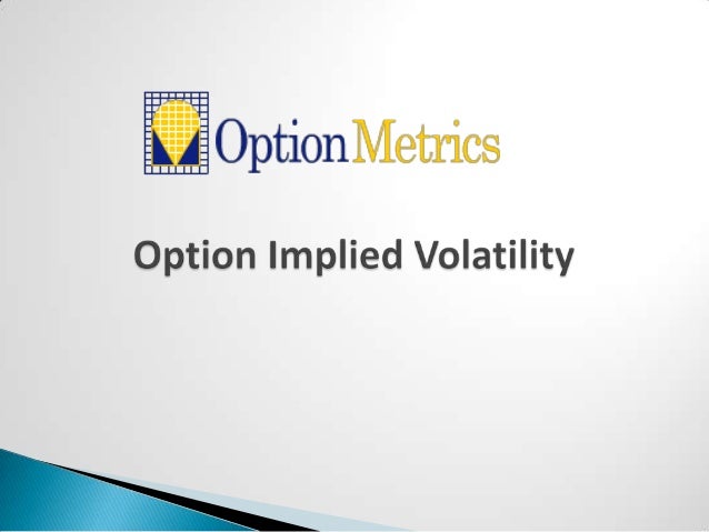 Options implied strategy prices