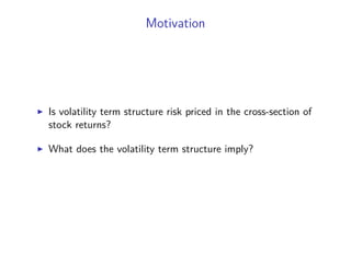 Asset Pricing Implications of Volatility Term Structure Risk | PDF