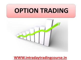 OPTION TRADING
WWW.intradaytradingcourse.in
 