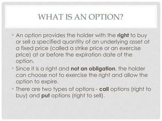 Pricing techniques which can used for options | PPTX