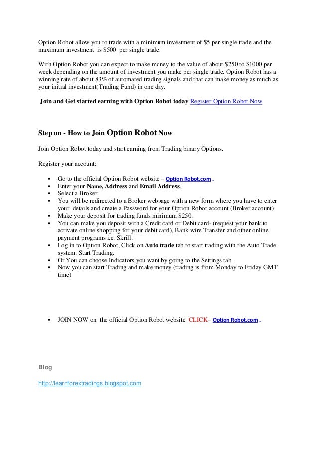 Option robot reviews
