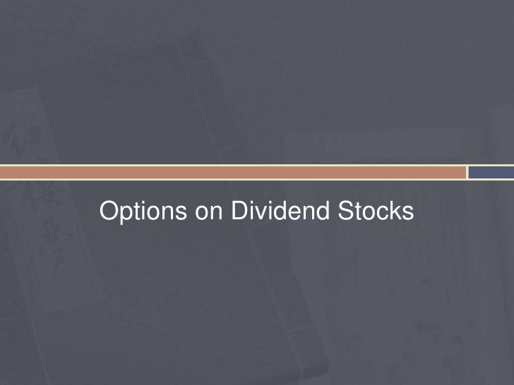 Dividend adjusted stock options