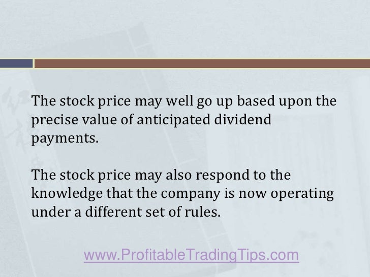 Dividend payments on stock options
