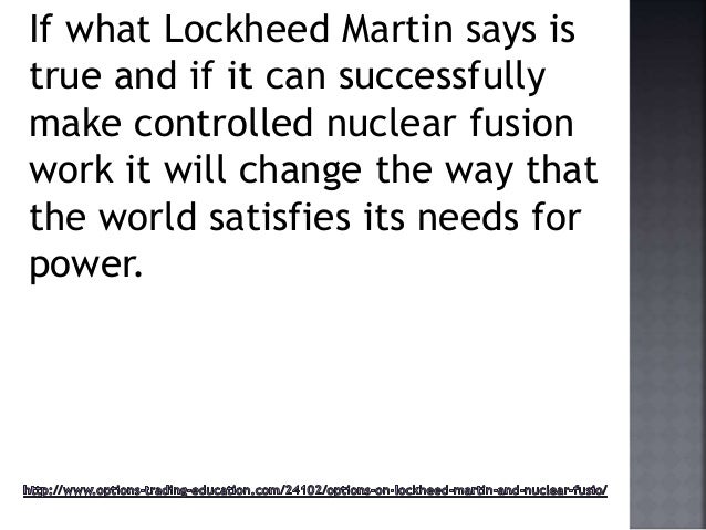 Lockheed martin stock options