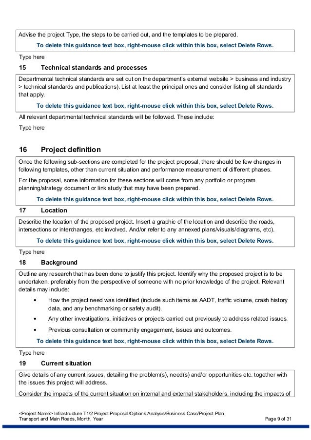 Options Analysis Template In Major Feasibility Study