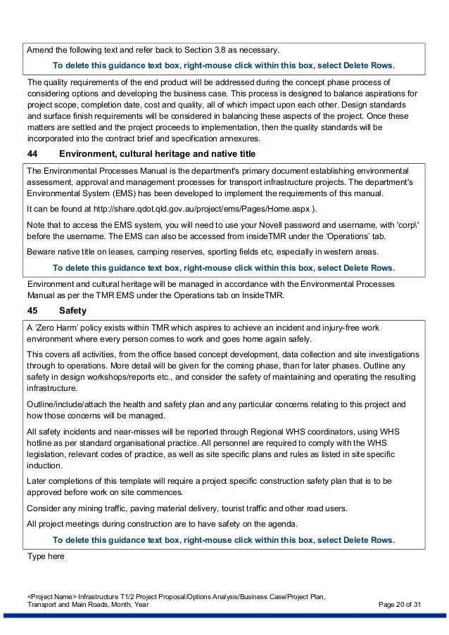 Options Analysis Template In Major Feasibility Study