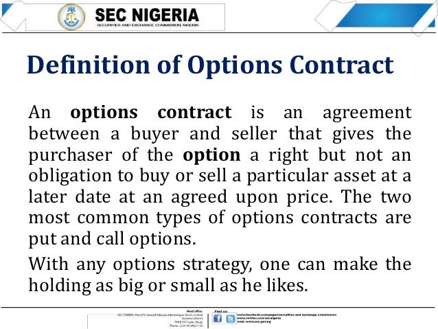 Options contract