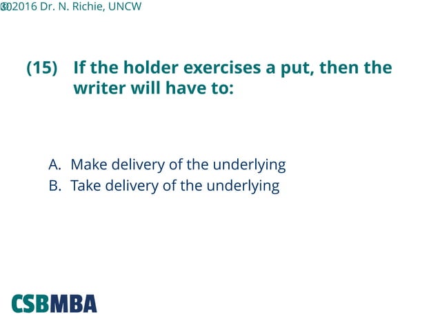 Options extra practice questions | PPT