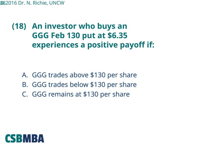 Options extra practice questions | PPT