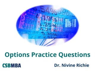 Options Practice Questions
Dr. Nivine Richie
 