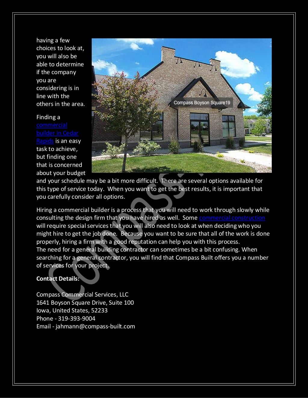 Options For Commercial Construction Find A Commercial Builder In Ce 
