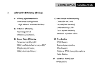 Options For Energy Reduction In Data Centres.