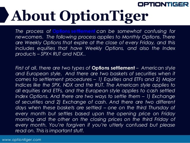 Spx expiration settlement