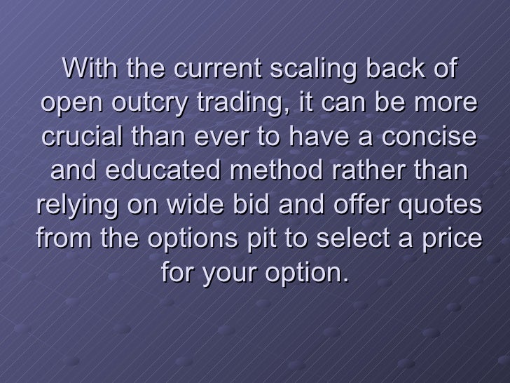 Options trading value