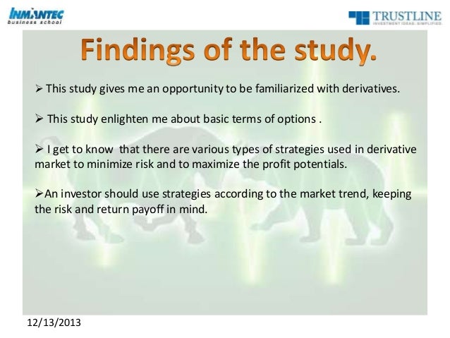 Various types of options strategy