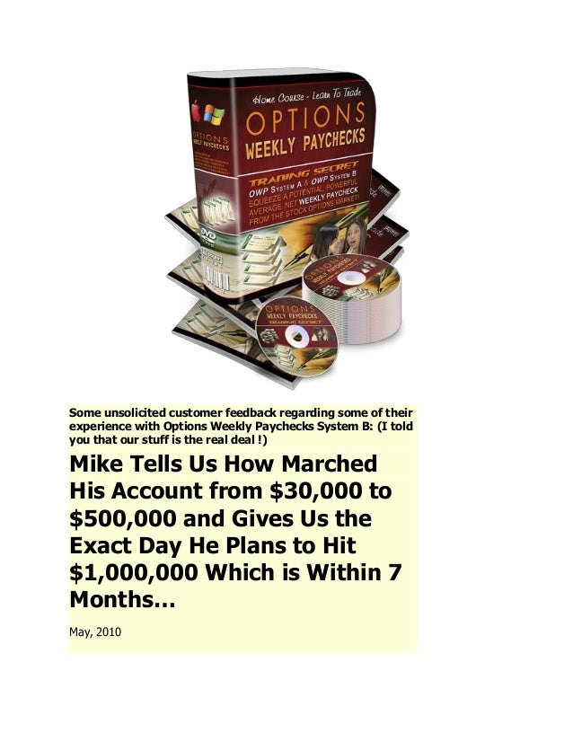 Weekly options trading systems