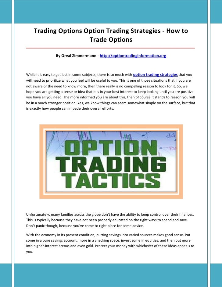 Option trading strategies pdf