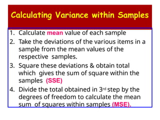 Within Sample Variance Optimization technique by using Analysis of variance | PPTX