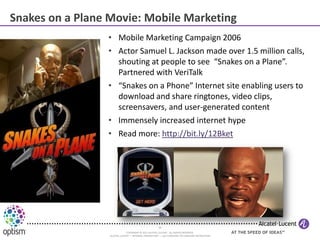 Snakes on a Plane Movie: Mobile Marketing
                 • Mobile Marketing Campaign 2006
                 • Actor Samue...