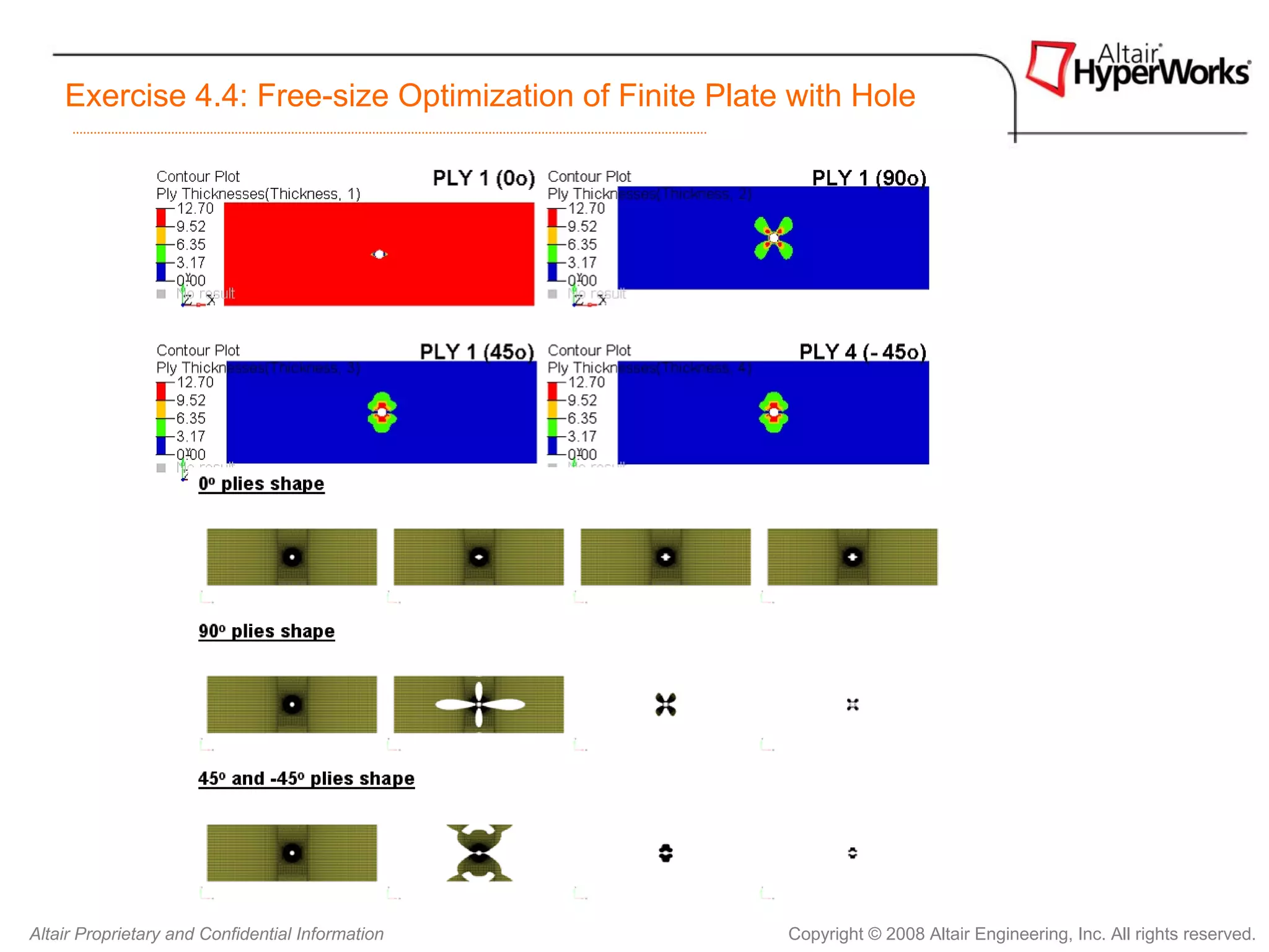 Exercise 4.4: Free-size Optimization of Finite Plate with Hole




Altair Proprietary and Confidential Information         Copyright © 2008 Altair Engineering, Inc. All rights reserved.
 